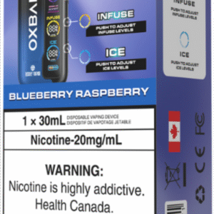 rocky vapor oxbar tri fusion disposable vape blueberry raspberry