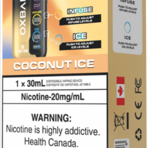 rocky vapor oxbar tri fusion disposable vape coconut ice