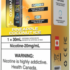 rocky vapor oxbar tri fusion disposable vape pineapple coconut ice