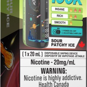 rufpuf ripper xxx 100k disposable vape sour patchy ice