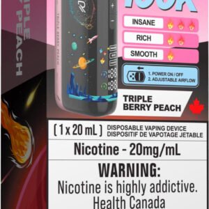 rufpuf ripper xxx 100k disposable vape triple berry peach