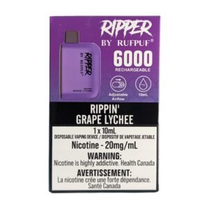 rufpuf ripper 6000 disposable rippin' grape lychee