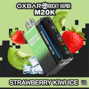 rocky vapor oxbar m20k disposable vape strawberry kiwi ice