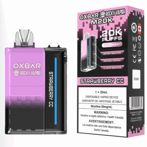 rocky vapor oxbar m20k disposable vape strawberry cc