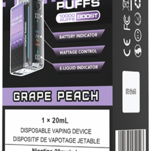 rocky vapor oxbar m20k disposable vape grape peach