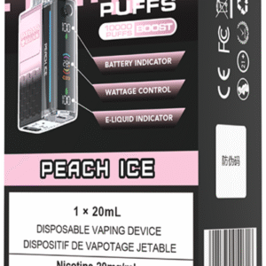 rocky vapor oxbar m20k disposable vape peach ice