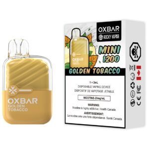 rocky vapor oxbar mini 1200 disposable vape golden tobacco