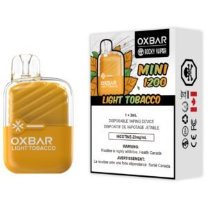 rocky vapor oxbar mini 1200 disposable vape light tobacco