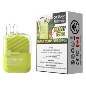 rocky vapor oxbar mini 1200 disposable vape super sour pineapple
