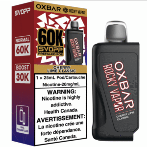 rocky vapor oxbar svopp 60k pod pack cherry lime classic