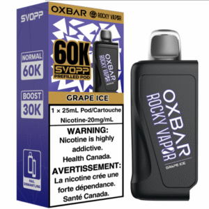 rocky vapor oxbar svopp 60k pod pack grape ice