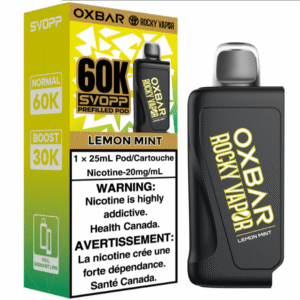 rocky vapor oxbar svopp 60k pod pack lemon mint