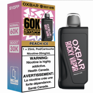 rocky vapor oxbar svopp 60k pod pack peach ice