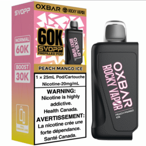 rocky vapor oxbar svopp 60k pod pack peach mango ice
