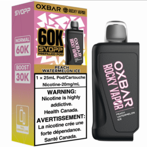 rocky vapor oxbar svopp 60k pod pack peach watermelon ice