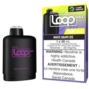 stlth loop max 70k pod pack white grape ice