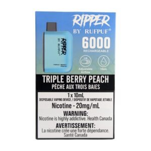 rufpuf ripper 6000 disposable triple berry peach