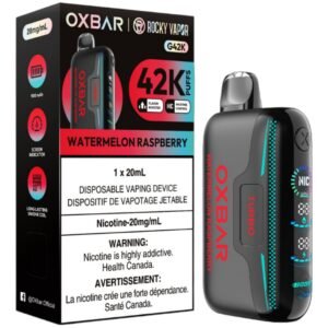rocky vapor oxbar g42k disposable vape watermelon raspberry