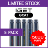 IGET GOAT – 5000 PUFFS – 5 PACK import placeholder for 70526