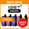 5 PACK – IGET MOON – 5000 PUFFS import placeholder for 76000