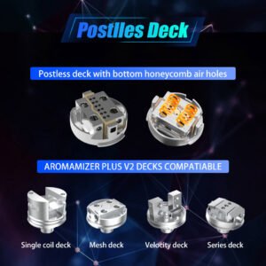 steam crave aromamizer plus v3 rdta postless deck