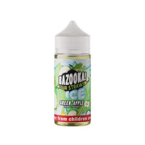 bazooka sour straws | ice | green apple 100ml