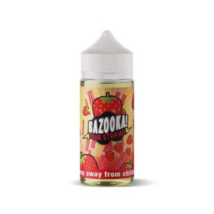 bazooka sour straws strawberry 100ml
