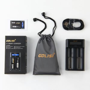 golisi i2 smart usb charger with lcd screen (2 bay)