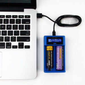 golisi i2 smart usb charger with lcd screen (2 bay)