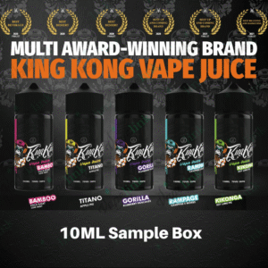 king kong vape juice sample pack 10ml each (5 flavours)