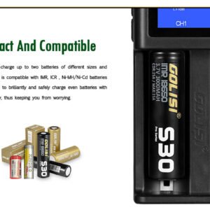 golisi s2 smart charger with lcd screen (2 bay)