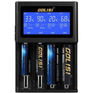 golisi s4 smart charger with lcd screen (4 bay)