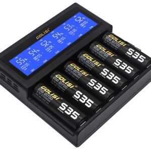 golisi s6 smart charger with lcd screen (6 bay)